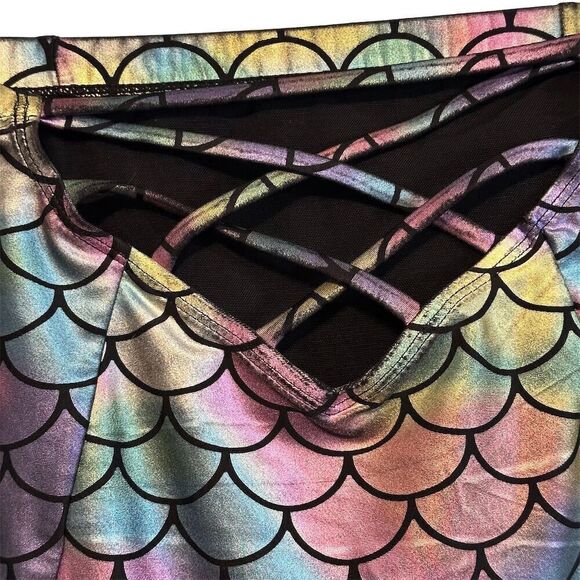 Torrid Women's High-Rise Mermaid Swim Bottom Size 1X Rainbow Fish Scales - Picture 10 of 12